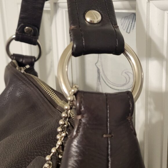 Vintage Dark Brown Coach Hobo Handbag-gently used - Picture 8 of 13